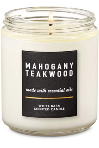bath and body works 2 pack mahoganny teakwood single wick candle 7 oz