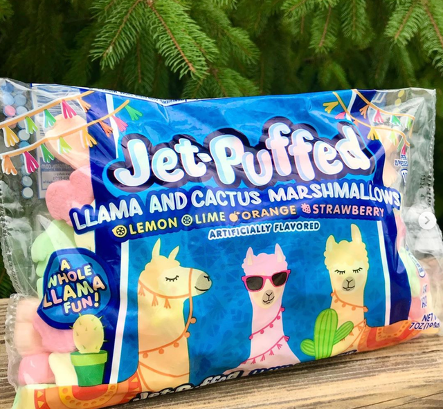 jet puffed llama and cactus marshmallows