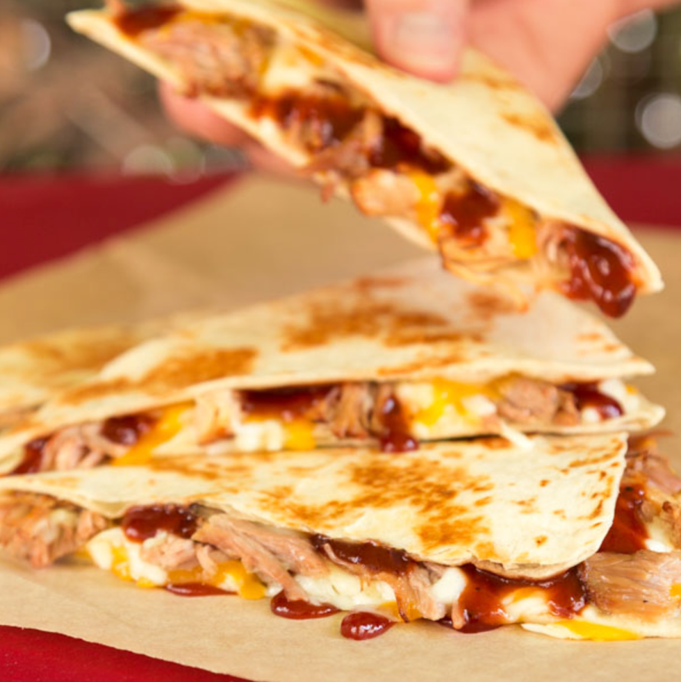 bbq pork quesadilla