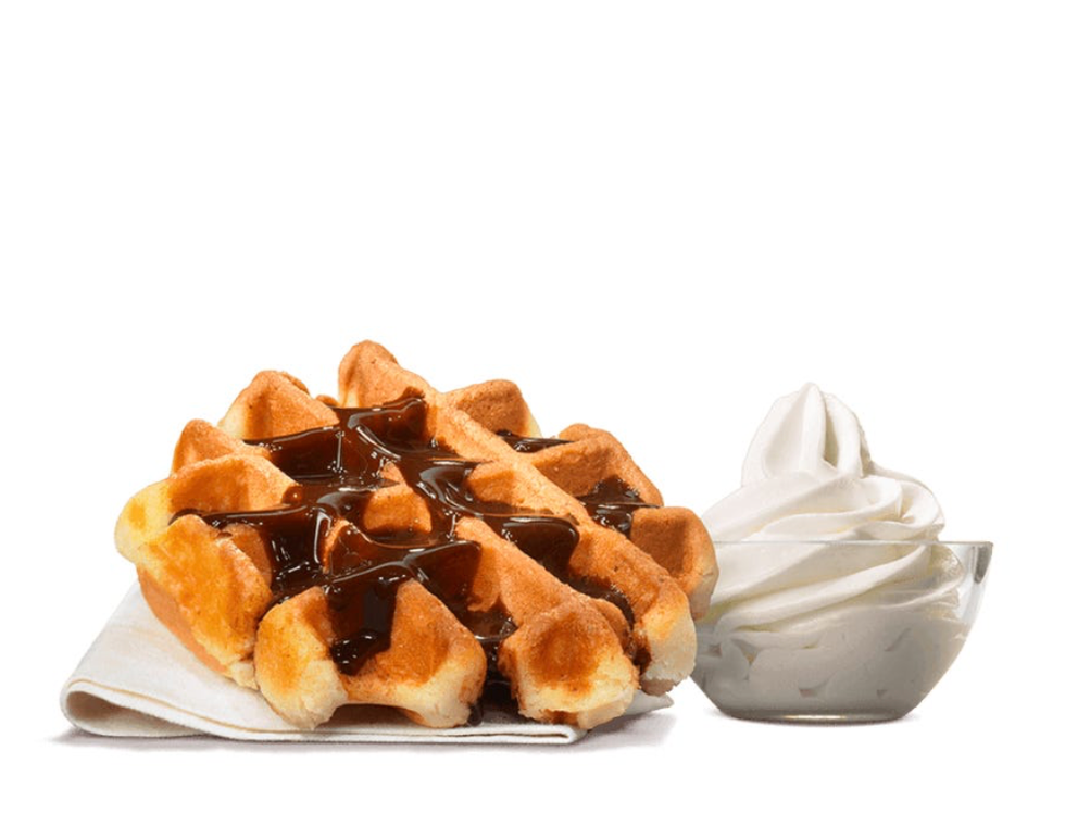 burger king warm belgian waffle