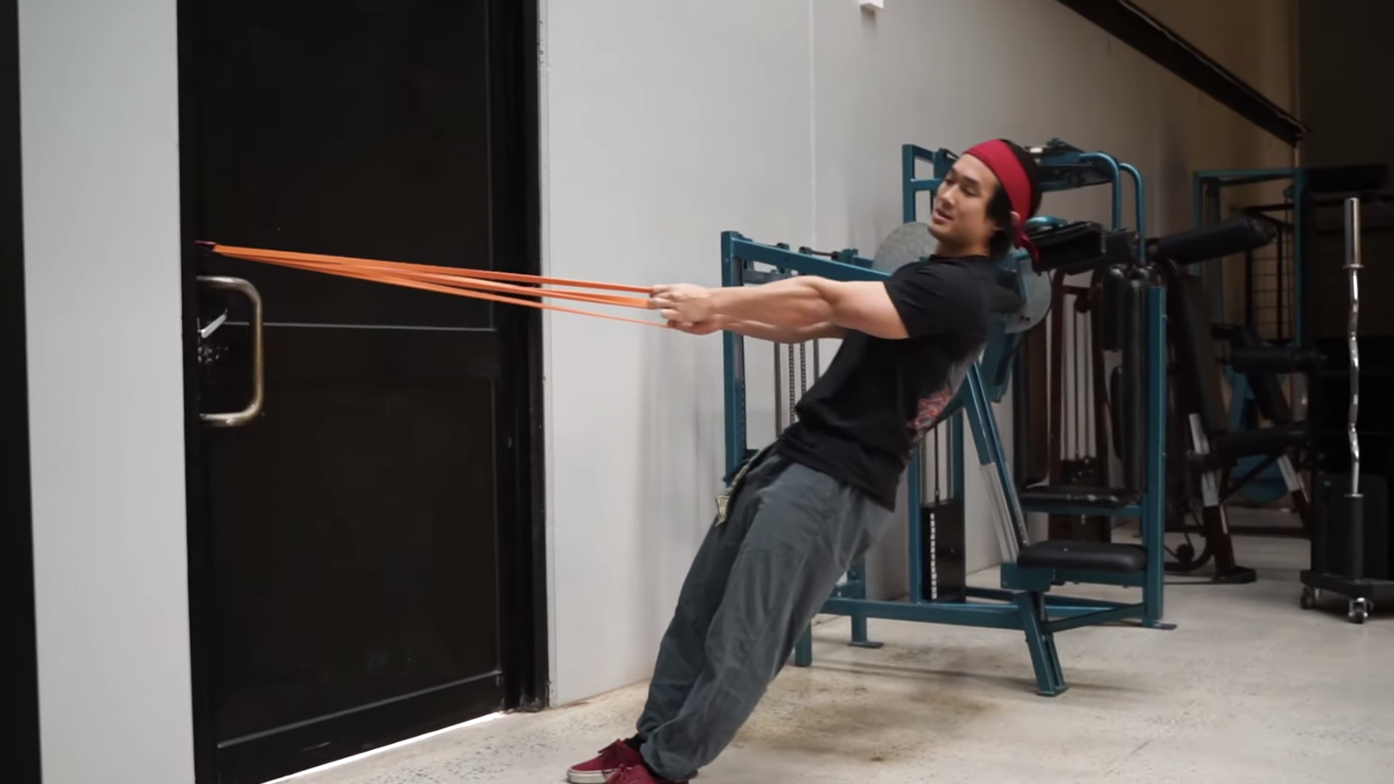 How to Use a Doorframe as a Resistance Band Anchor for Working Out