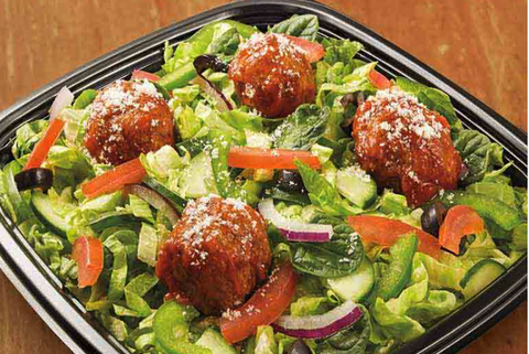 subway meatball marinara salad