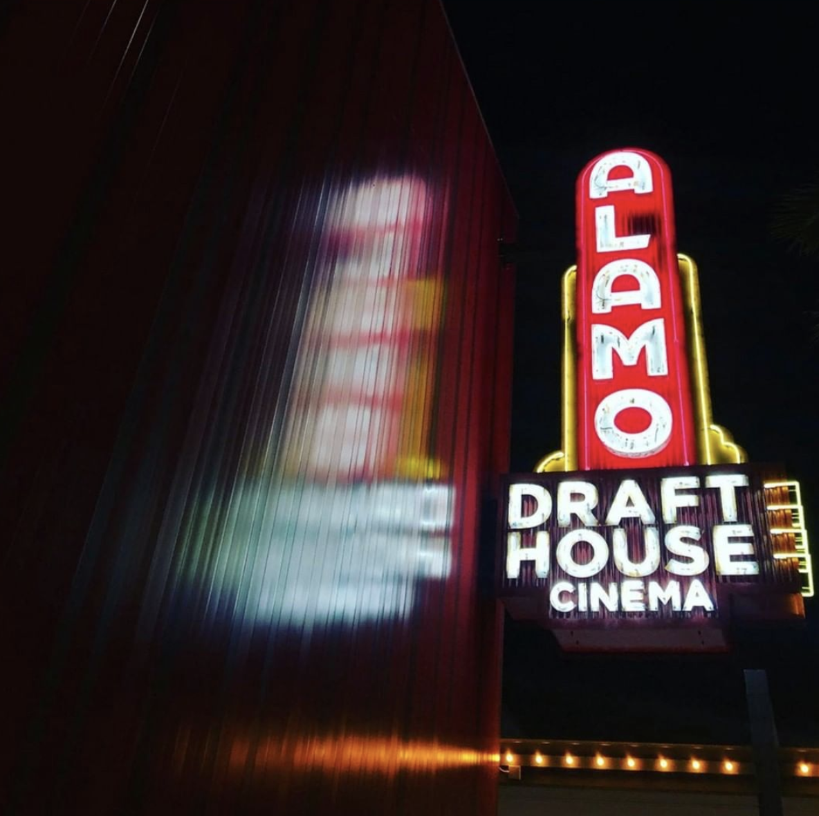 movie theater neon sign