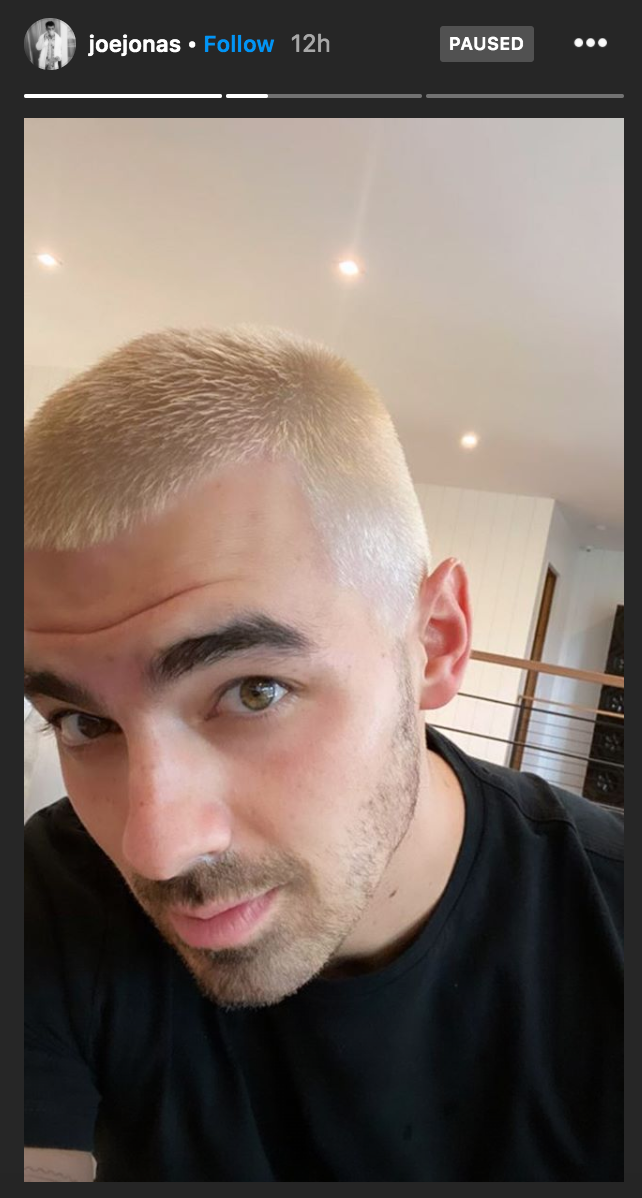 Joe Jonas Dyed His Hair Platinum Blonde
