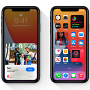 iphones with the ios 14 software displayed