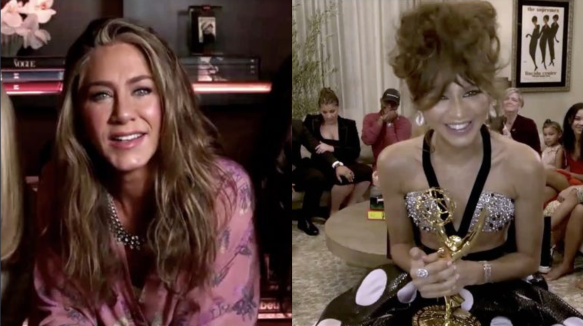 Zendaya Saw Jennifer Aniston's Jaw Drop After Her 'Euphoria' Emmys Win