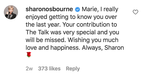 the real cohosts commenting on marie osmond's instagram