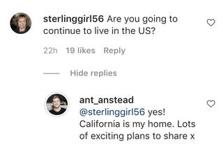 ant anstead will continue to live in america despite split from christina anstead