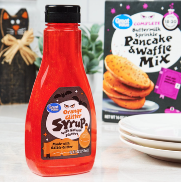orange glitter syrup