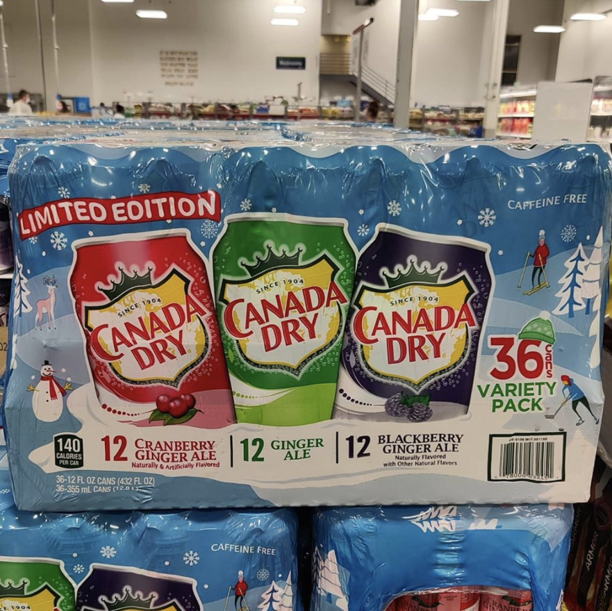 Sam's Club Is Selling A Holiday-Themed Canada Dry Variety Pack