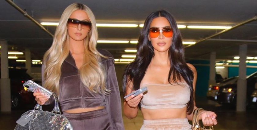 Kim Kardashian and Paris Hilton serve early 2000s vibes in