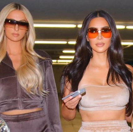 Kim Kardashian and Paris Hilton Bring Back Velour Tracksuits