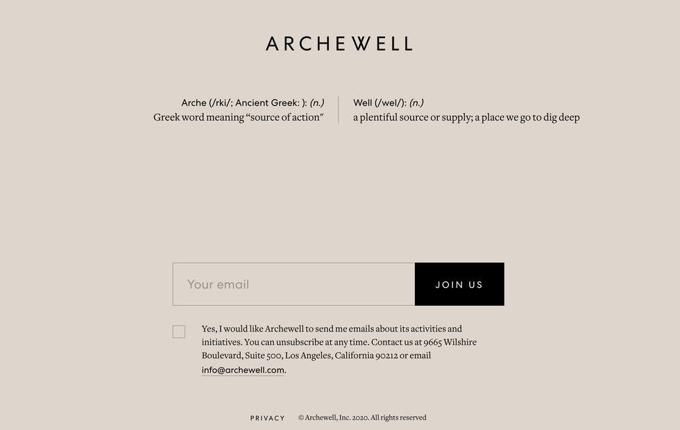 archewell website