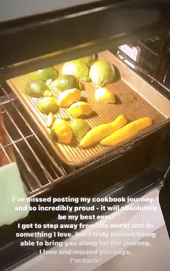 chrissy teigen cookbook update instagram story