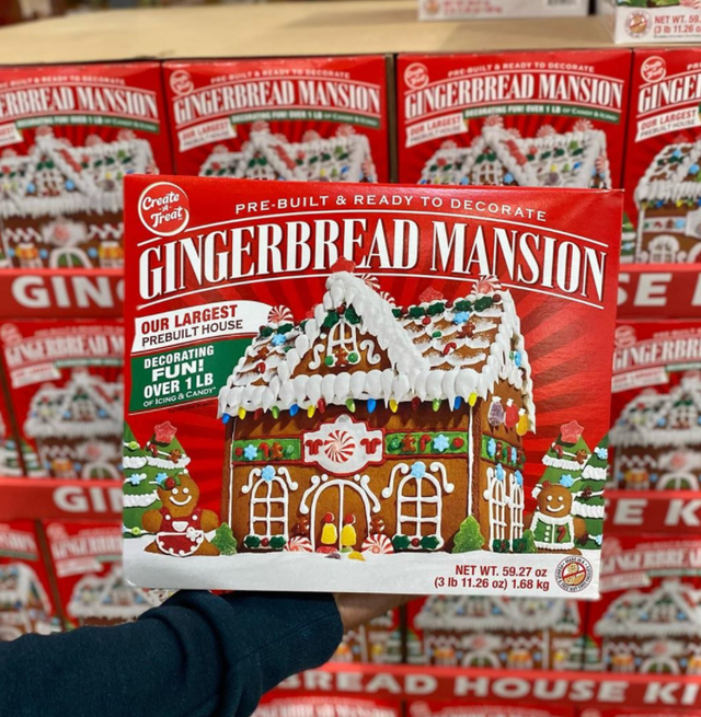 Costco's PreBuilt Gingerbread Mansion Comes With 1 Pound Of Icing