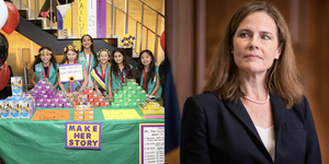 girl scouts of america, amy coney barret, supreme court justice, girl scouts official twitter accout, girl scout cookies