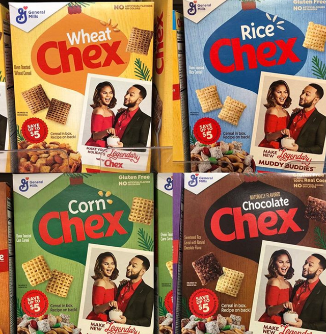 chex cereal, wheat chex, rice chex, corn chex, chocolate chex, chrissy teigen and john legend, muddy buddies recipe