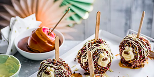 ms colin the caterpillar chocolate toffee apples recipe