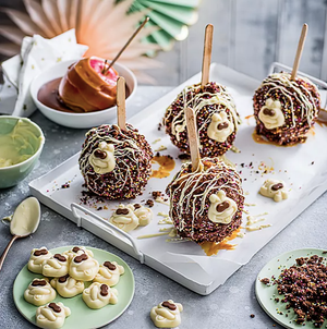 ms colin the caterpillar chocolate toffee apples recipe