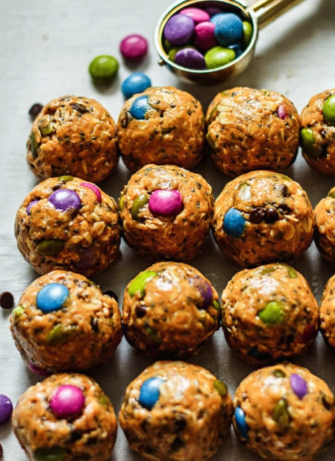 cookie balls with candy