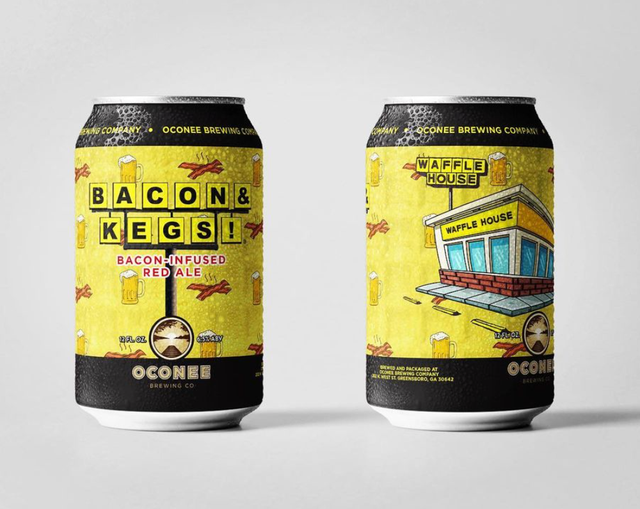 waffle houseoconee brewing company bacon  kegs