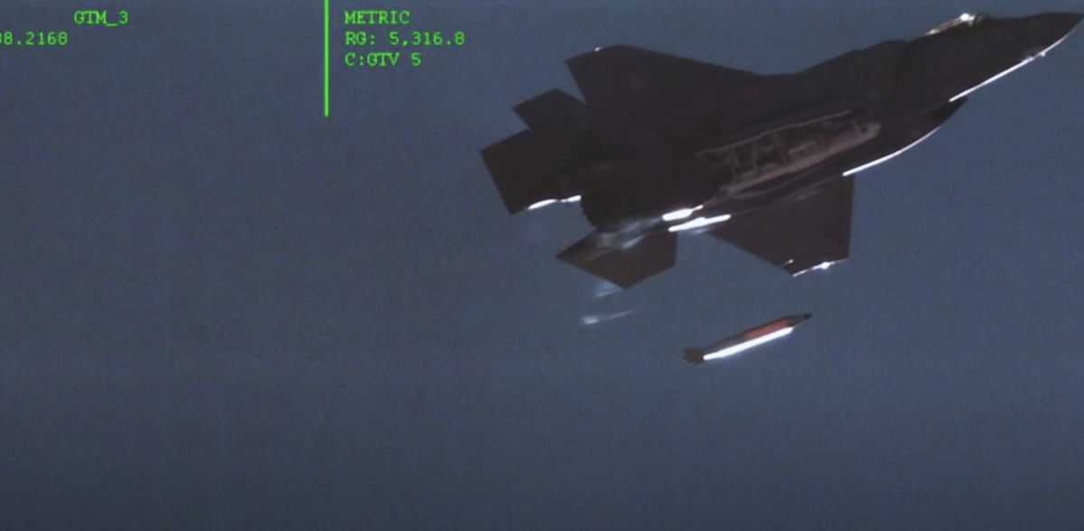 f 35 dropping fake thermonuclear bomb