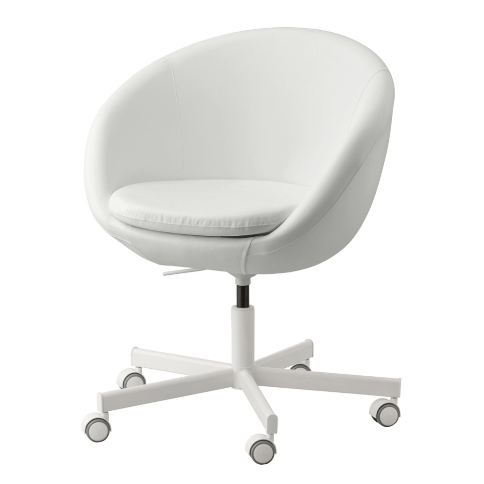 white ikea swivel chair