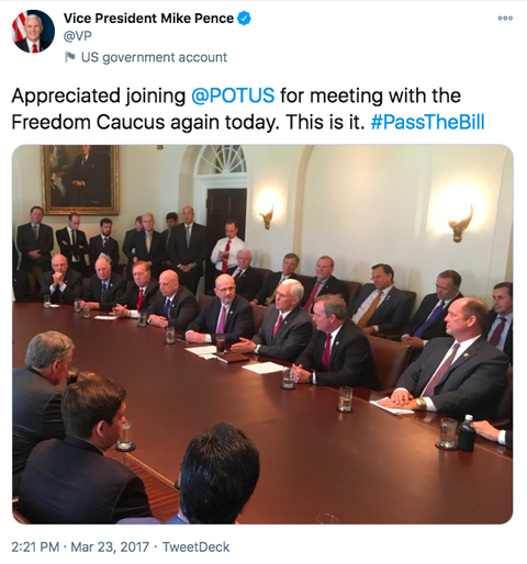 pence healthcare meeting
