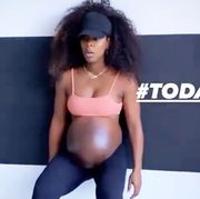 kelly rowland pregnant workout