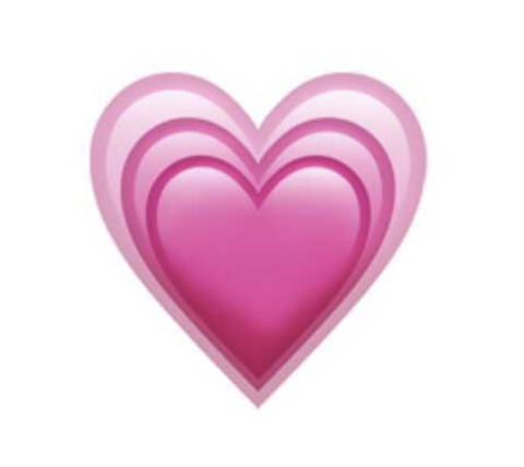 pink heart growing in size emoji