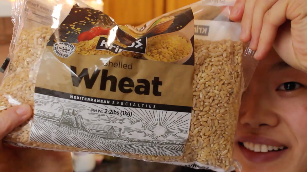 A bag of wheat berries