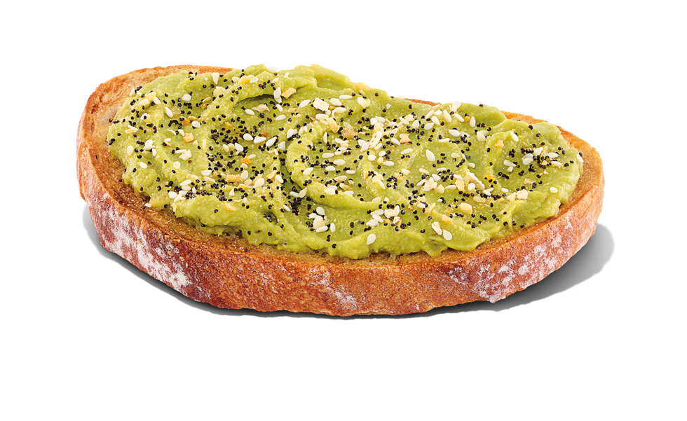 unique fast food menu item dunkin avocado toast