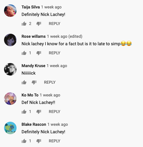 nick lachey comments on youtube