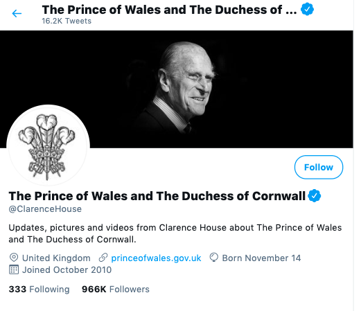 clarence house twitter