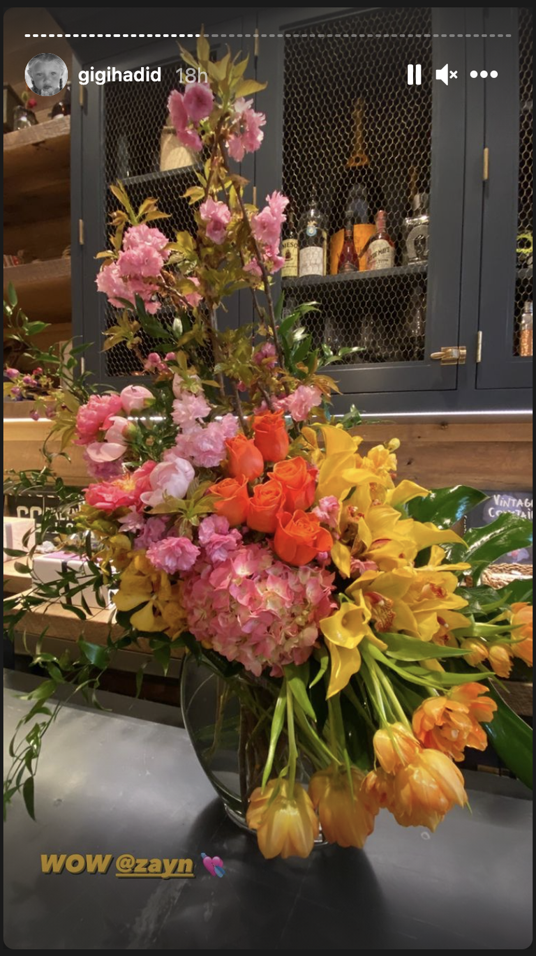 Zayn Malik Gave Gigi Hadid Beautiful Flowers for Her Birthday