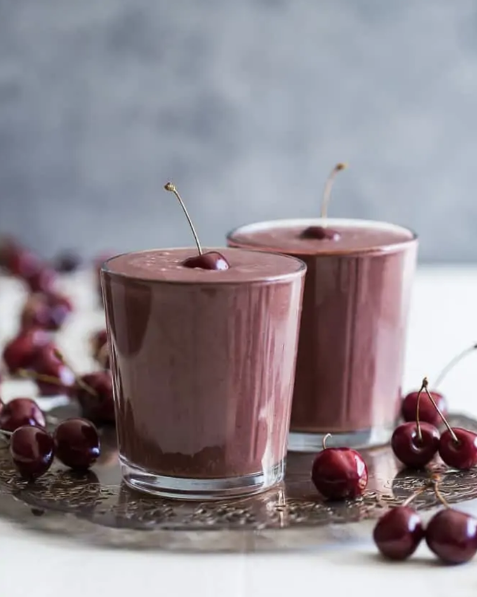 cherry smoothie with chocolate