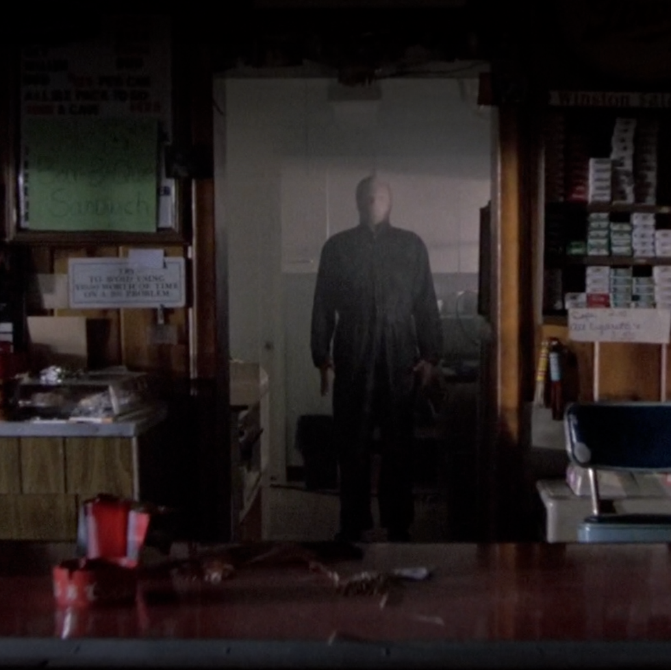 michael myers standing in a room