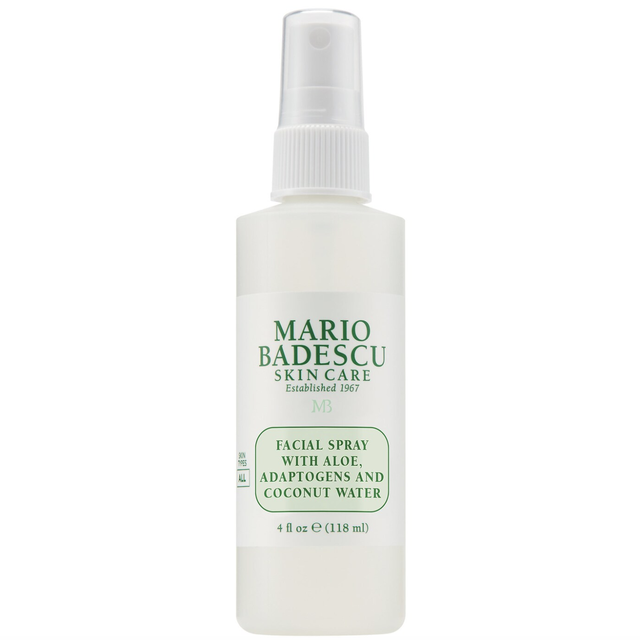 mario badescu facial spray with aloe, adaptogens, and coconut water