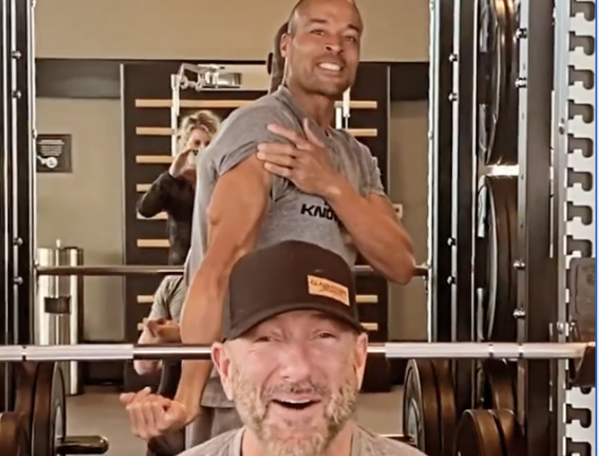 Watch David Goggins and Cam Hanes a Chest Workout