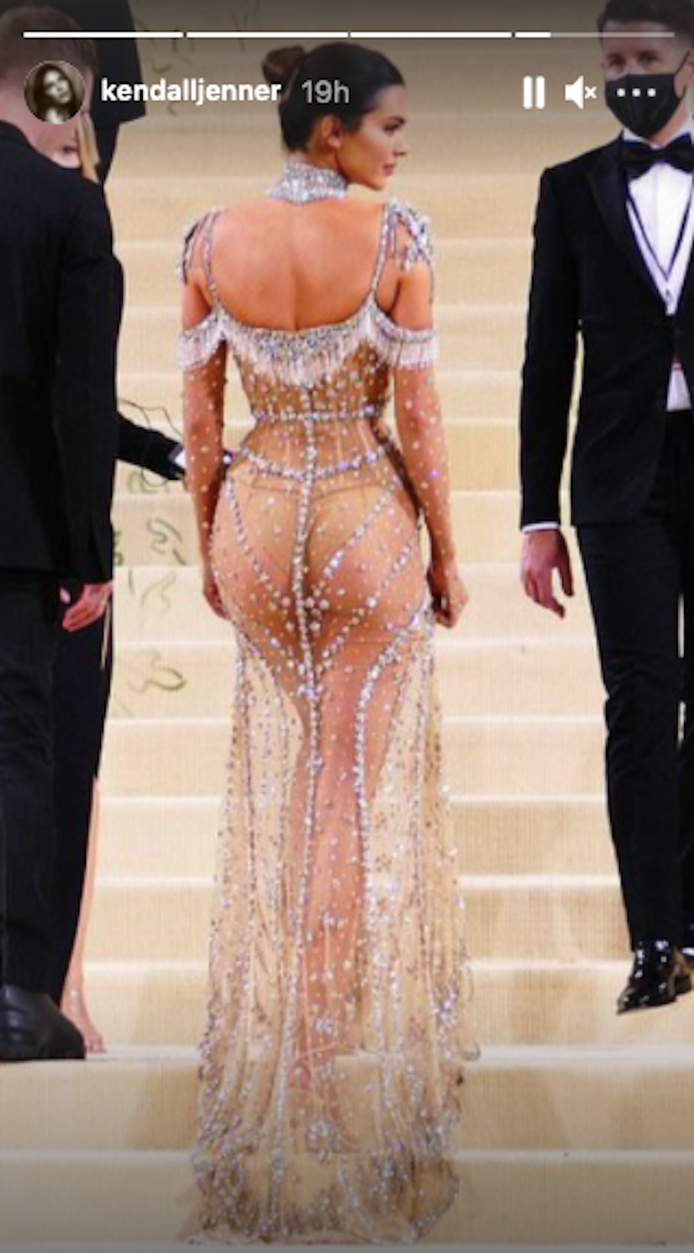 kendall jenner met gala sheer dress