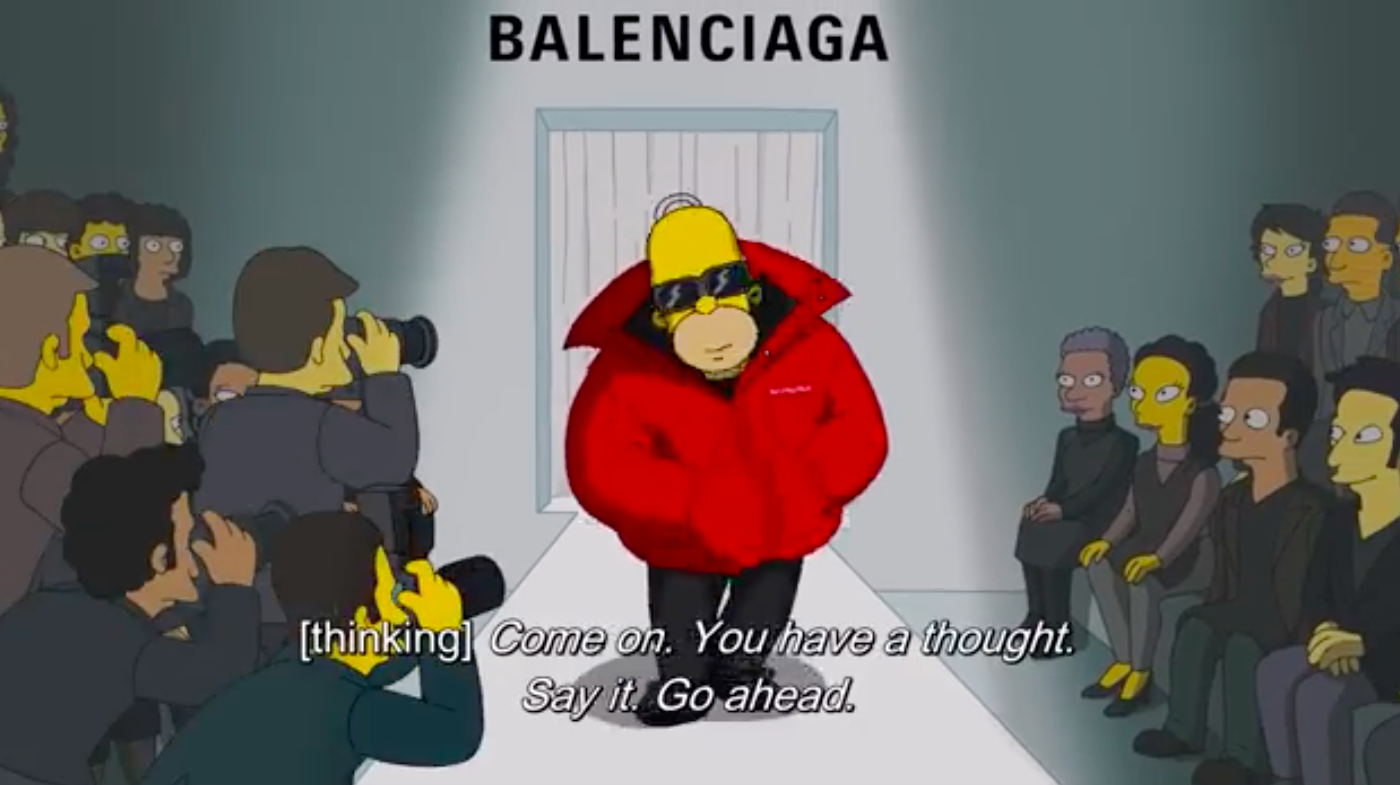Balenciaga đưa hoạt hình The Simpsons đến tuần lễ thời trang Paris