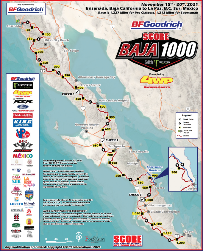 2024 Baja 1000 Map Download