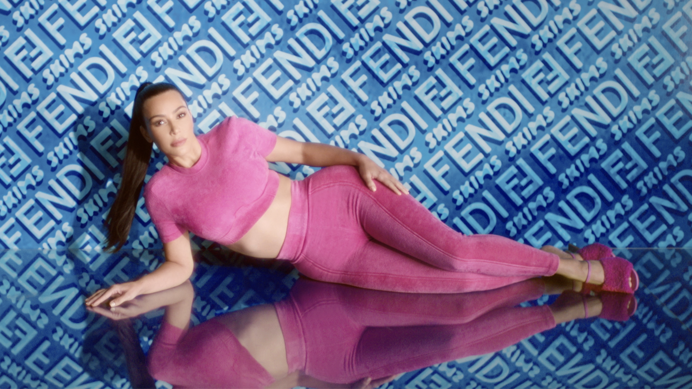 Watch Kim Kardashian in the Fendi x Skims Video Campaign