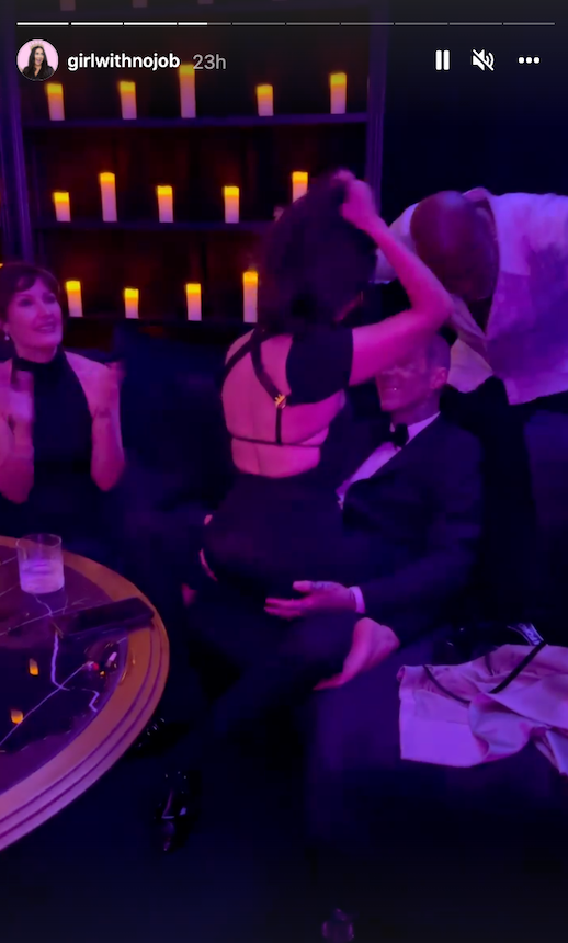 kourtney just gave travis a lap dance and their pda level has truly peaked