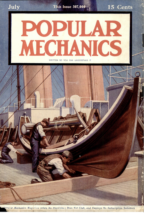 cover of the 1912 issue of popular mechanics