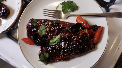 sweet and sour glazed fish