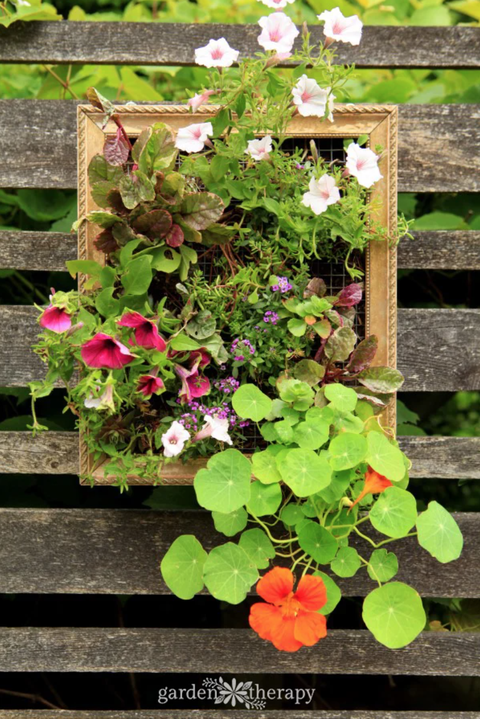 garden fence ideas picture frame planters