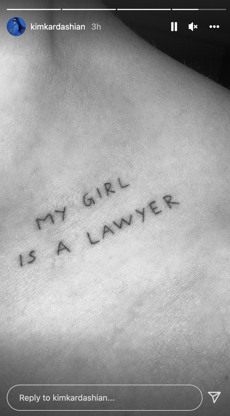 pete davidson my girl is a lawyer tattoo