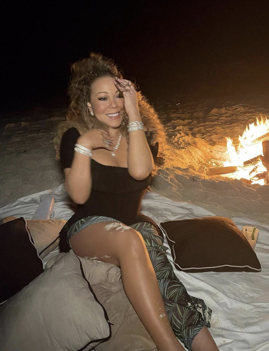Carey, 53, Flaunts Legs By A Bonfire New IG Photos