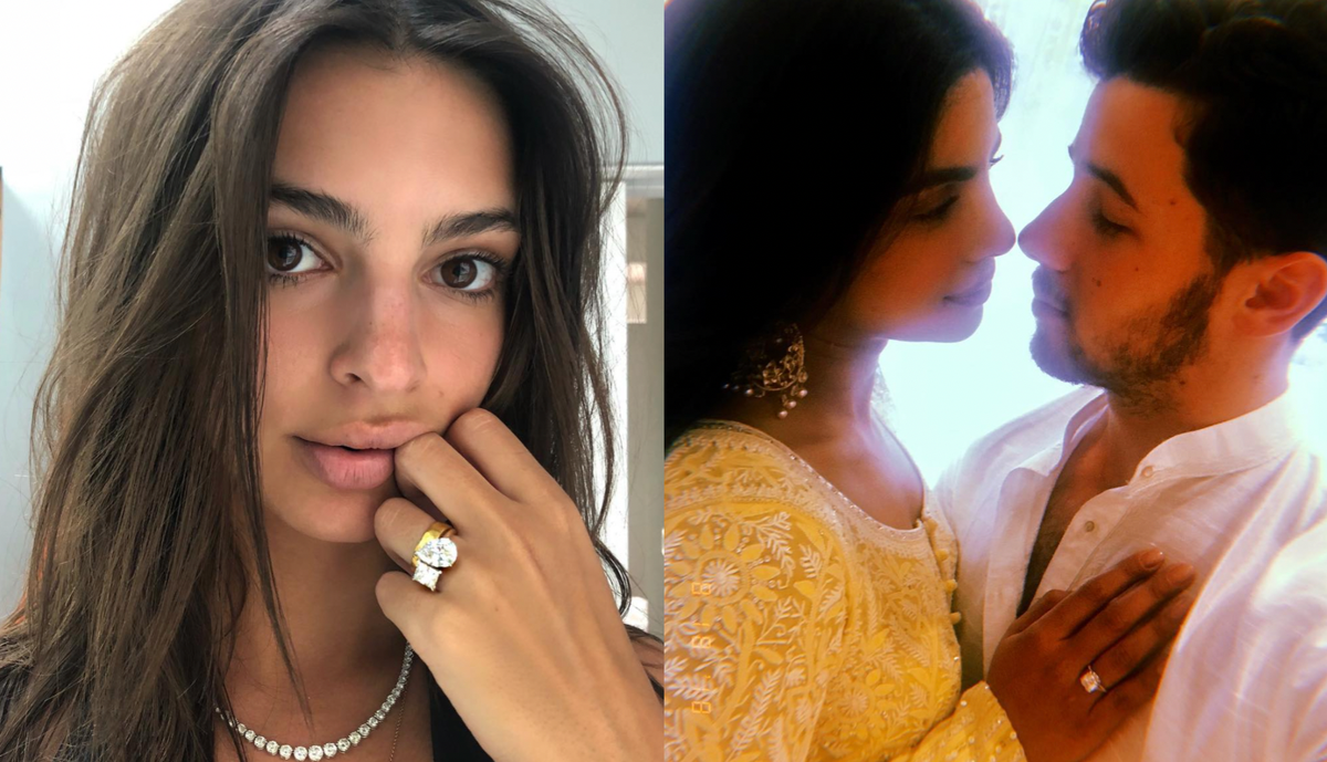 Celebrity Engagement Rings  Emily Ratajkowski, Sophie Turner